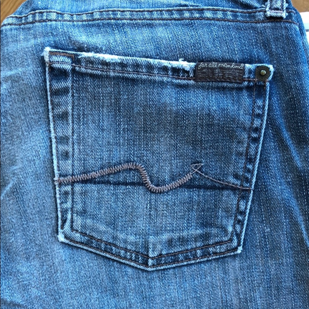 Size 29 7 For All Mankind fit and flare jeans.